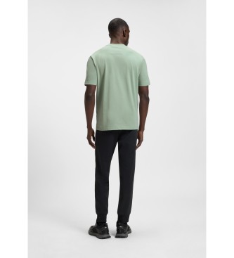 BOSS Camiseta con logo de diseo en lneas finas verde