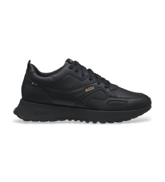 BOSS Tnis de couro Jonah Runn preto