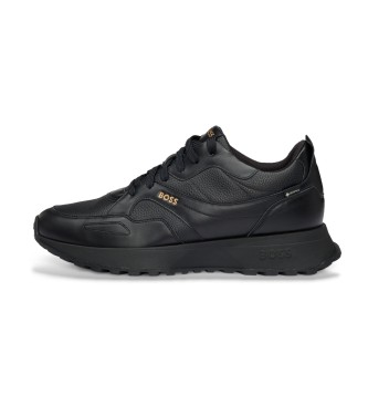 BOSS Tnis de couro Jonah Runn preto