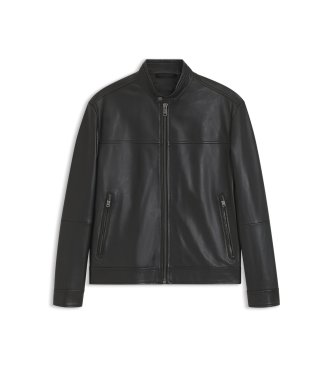 BOSS Veste en cuir Joslay noire