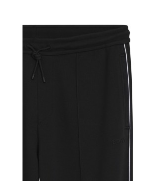 BOSS Pantalon droit avec passepoil noir