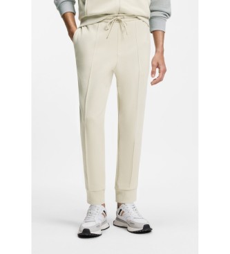 BOSS Pantalon droit avec passepoil beige