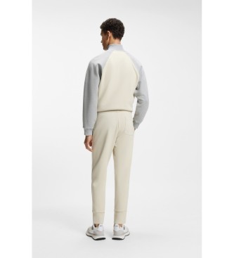 BOSS Pantalon droit avec passepoil beige