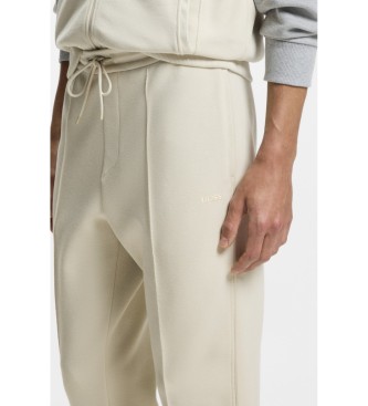 BOSS Pantalon droit avec passepoil beige