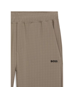 BOSS Pantalon en maille extensible vert