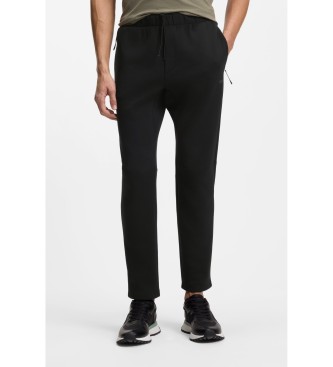 BOSS Trainingsbroek regular fit met reflecterende details zwart