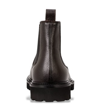 BOSS Julyo Cheb Leather Ankle Boots marron