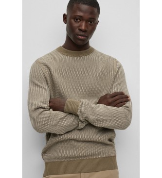 BOSS Pull classique vert