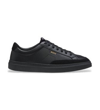BOSS Kieran Tenn black leather sneakers