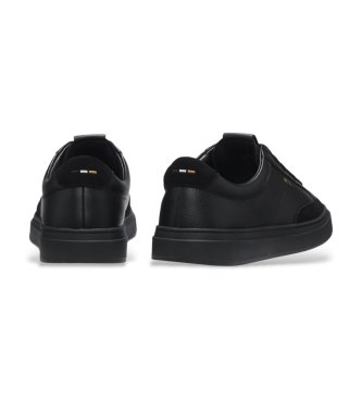 BOSS Kieran Tenn black leather sneakers