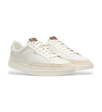 BOSS Kieran Tenn white leather sneakers