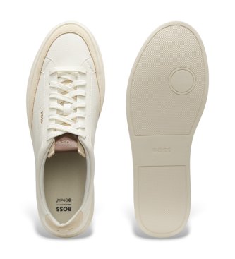 BOSS Kieran Tenn white leather sneakers