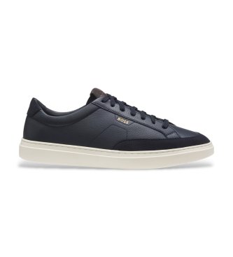 BOSS Kieran Tenn navy leather sneakers