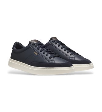 BOSS Kieran Tenn navy leather sneakers