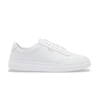 BOSS Kieran leather trainers white