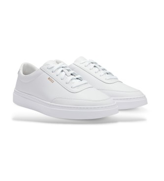 BOSS Kieran leather trainers white