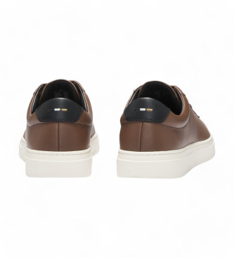 BOSS Kieran Tenn Leather Sneakers brown