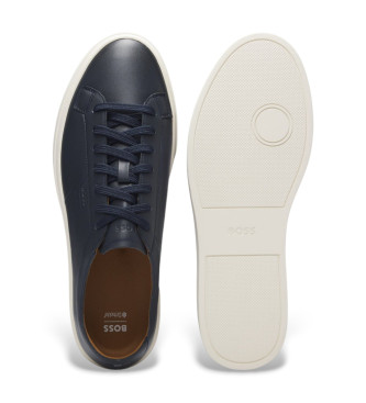 BOSS Sneakers in pelle blu navy Kieran