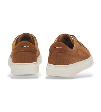 BOSS Kieran Tenn - Baskets en cuir marron