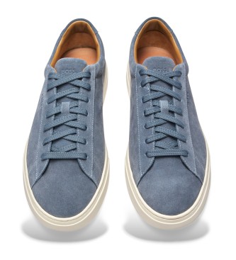 BOSS Kieran - Baskets en cuir bleu