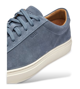 BOSS Kieran - Baskets en cuir bleu