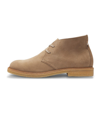 BOSS Beige Kope Lederschuhe