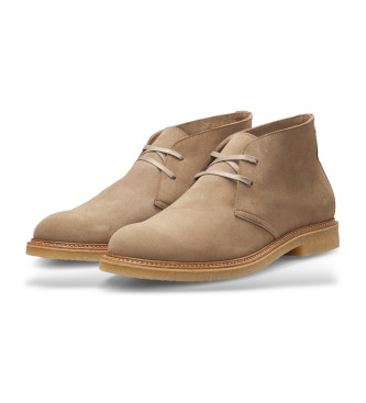 BOSS Beige Kope Lederschuhe
