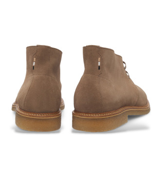 BOSS Beige Kope Lederschuhe