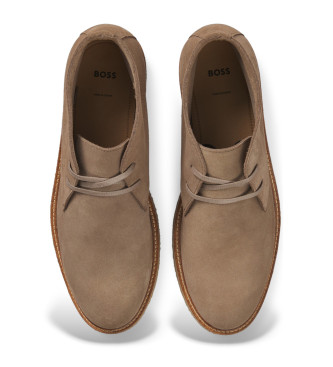 BOSS Beige Kope Lederschuhe