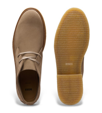 BOSS Beige Kope Lederschuhe