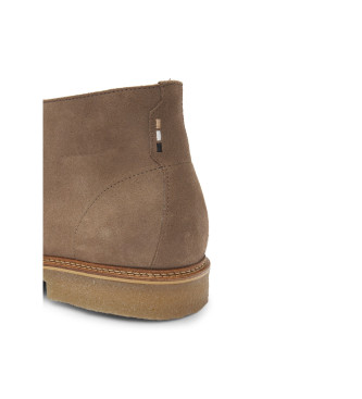 BOSS Beige Kope Lederschuhe