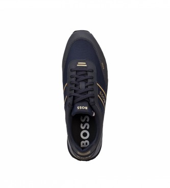 BOSS Sneakersy z logo czarne, granatowe