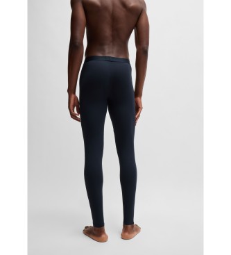 BOSS Stretch katoenen long johns met logo op navy tailleband