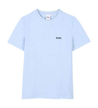 BOSS Set van 2 T-shirts met korte mouwen en logoprint blauw, wit