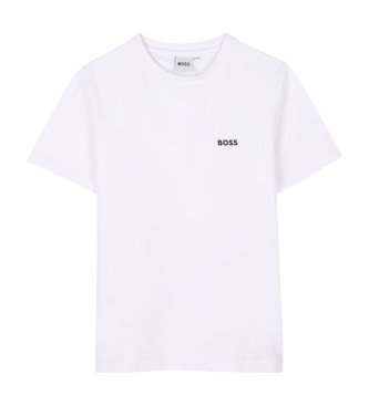 BOSS Set van 2 T-shirts met korte mouwen en logoprint blauw, wit