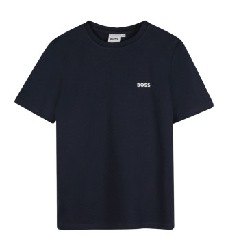 BOSS Set of 2 short-sleeved T-shirts with white, navy logo print