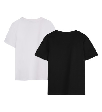 BOSS 2er-Set Kurzarm-T-Shirts mit Logodruck wei, schwarz