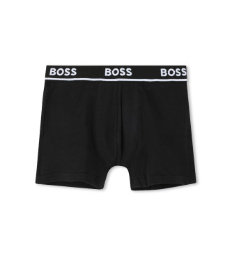 BOSS Set om 2 enfrgade boxershorts svart