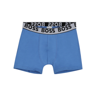 BOSS Set di 3 boxer elastici, nero, grigio, blu