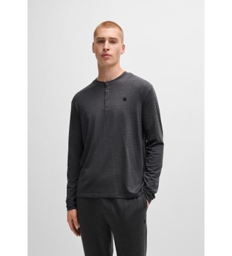 BOSS Regular fit-pyjamas med broderede Double B-monogrammer   Mrkegr