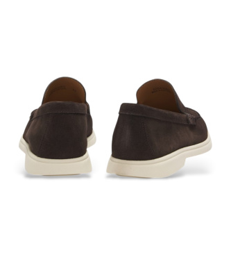 BOSS Brun Sienne l�dermockasiner