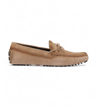 BOSS Brown Driver Leather Moccasins