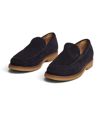 BOSS Mocassins de couro Kope Mocc marinho