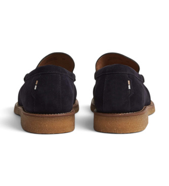 BOSS Mocassins de couro Kope Mocc marinho