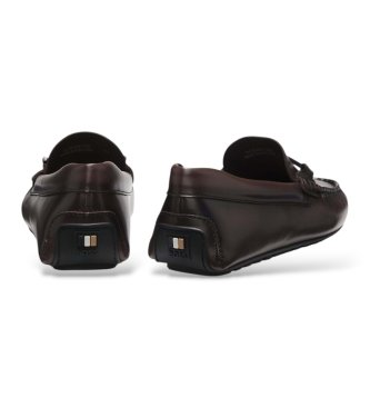 BOSS Leder-Mokassins Noel Mocc braun
