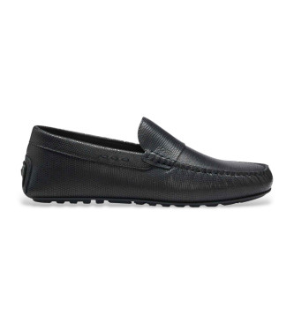 BOSS Noel Mocc-loafers i lder, sort