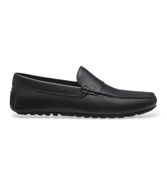 BOSS Noel black leather loafers