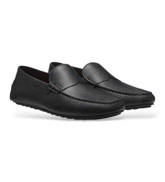 BOSS Noel black leather loafers