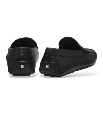 BOSS Noel black leather loafers
