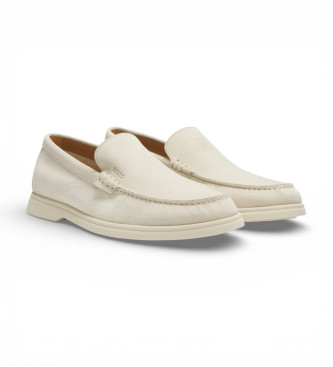 BOSS Light beige Sienne Leather Moccasins